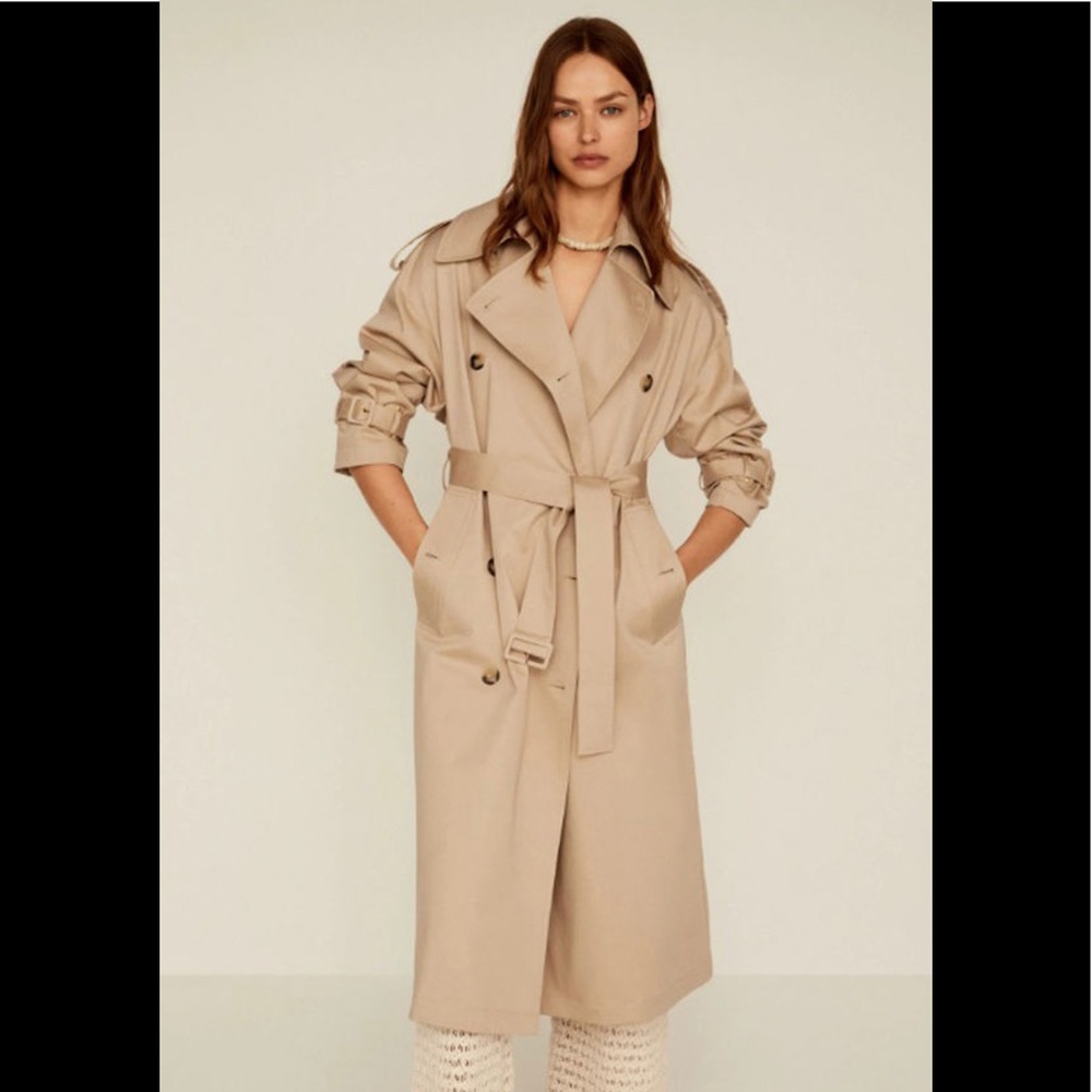 Mango double breasted trench